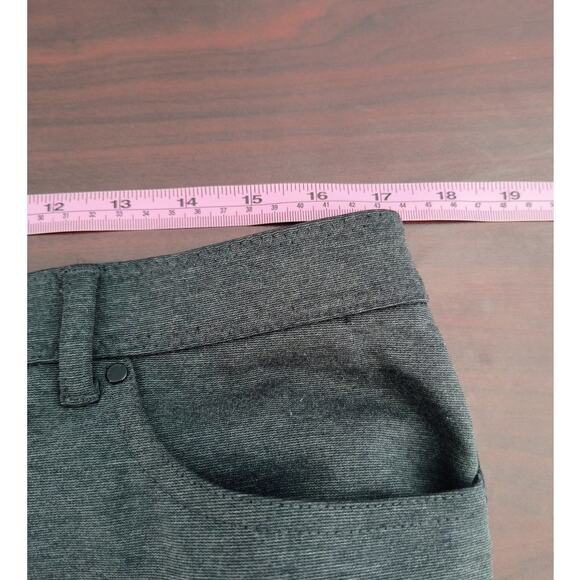 So Slimming by Chico's Pants Wmn's Sz L Gray Stretch Knit Straight Leg 5 Pocket - Picture 9 of 14